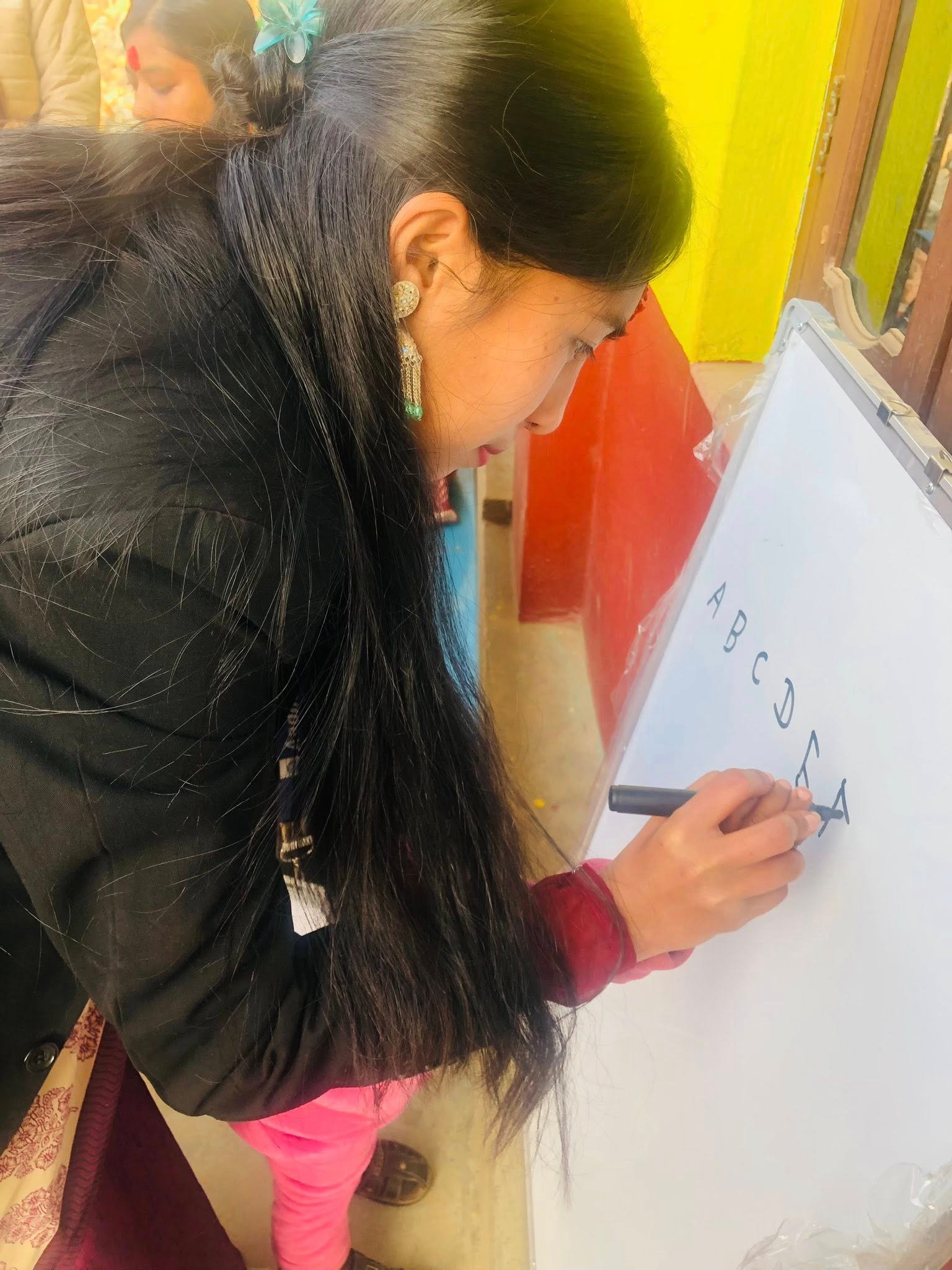 English lesson in progress
